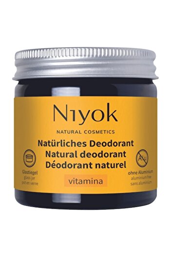 Niyok cream deodorant, Vitamin, , vegan, aluminum-free, 40 ml