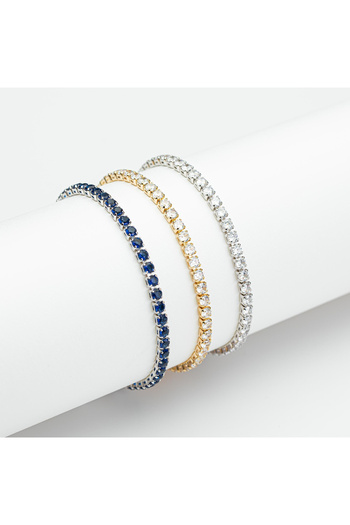 ElectraStore Set of 3 Gold Plated Tennis Bracelets