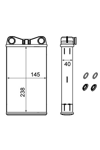 MAHLE Interior heating heat exchanger AUDI A4 B6 Cabriolet (8H7) 2002-2005