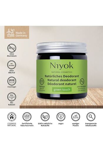 Niyok Cream Deodorant Green Touch, , Vegan, Aluminum-Free, 40 ml