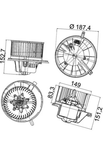 MAHLE Ventilator habitaclu SEAT LEON (1P1) 2005-2013
