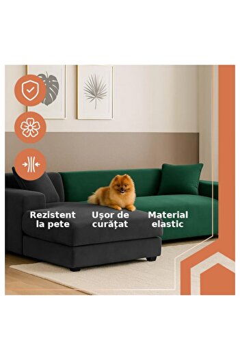 OEM Set Sofa Cover Green, 145x185cm + Pillow Cover 45x45cm Green