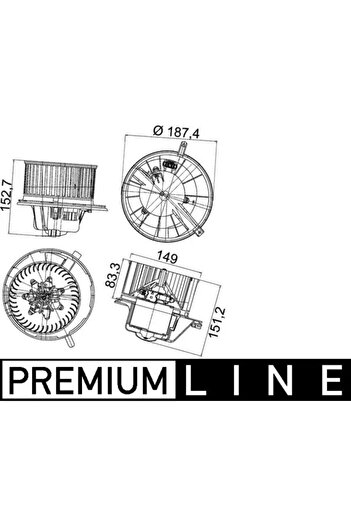 MAHLE Ventilator habitaclu SEAT LEON (1P1) 2005-2013