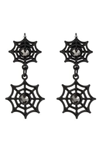 Jumbo Halloween Spider Web Earrings