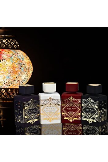 lattafa Badi' Al Oud Unisex Perfume Gift Set by Lattafa Perfumes, 4 Pieces