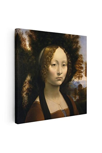 Tablou Canvas Painting Portrait of Ginevra Benci by Leonardo da Vinci, code 2021