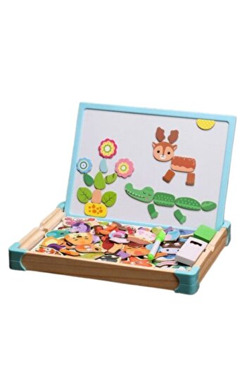 OEM Magnetic Board with 2 Sides and Accessories for Kids, Zoo Animals Dexterity Game
