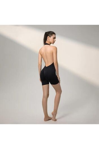 Hottie diary [Hottie Diary] Women's Halter Neck Sculpting Romper – Open Backculpt your curves and move Bodysuits