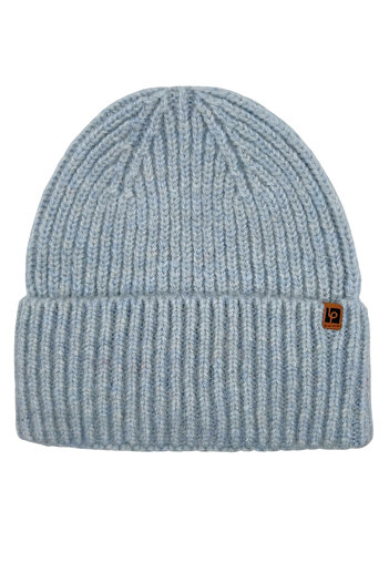 Sofist İstanbul Baby Blue Unisex Beanie Lp Collection Baby Blue Soft Wool Folded Ribbed Knit Beanie