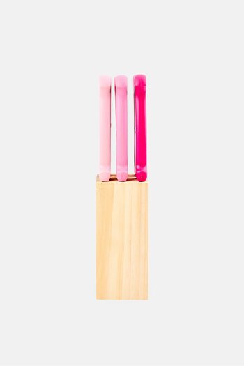 Core Kitchen 6 Pcs Stainless Steel Steak Knives With Knife Block, Multicolor