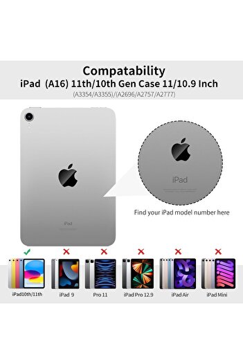 Generic BFGTSJF Case for iPad A16 11th Generation 11 Inch 2025, iPad 10th Generation 2022 10.9 Inch, Auto Sl