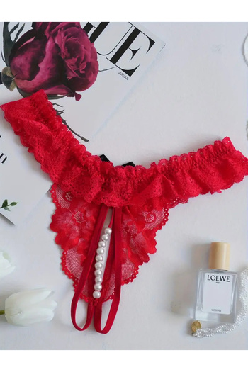 G&H UNDERWEAR Red Pearl String