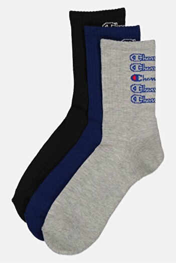 Champion Men 3 Pairs Brand Logo Socks, Multicolor