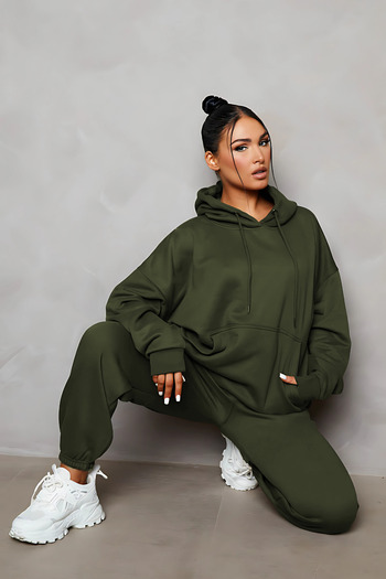 BARLİZ Women's High Waist Trend Oversize Jogger Tracksuit Set