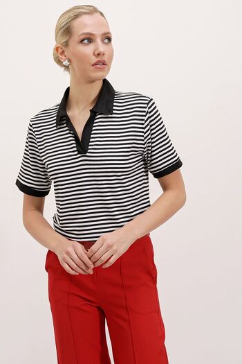 Hiccup Bdart Short Sleeve Striped Polo T-Shirt