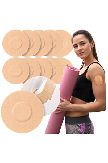 Revity Freestyle Libre Adhesive Patches, Medical Device CE Certified, Hypoallergenic Adhesive, Beige
