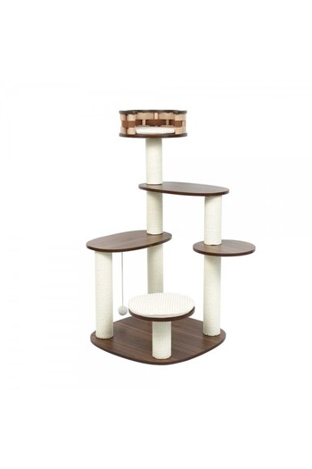 Golden cat Solid wood modern style cat jumping platform Size: 60 X 60 X 112cm
