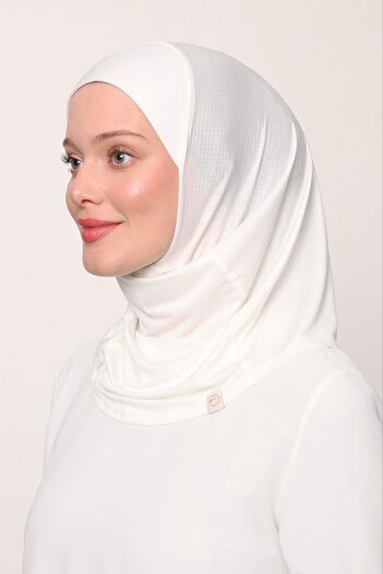 Melodi Scarf Γυναικείο Χιτζάμπ Κιμαφίτ που αναπνέει έτοιμο για χρήση Πρακτικό Χιτζάμπ Λευκό