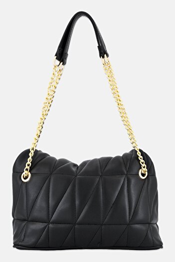 Lucky Bees Women Brand logo Shoulder Bag, Black
