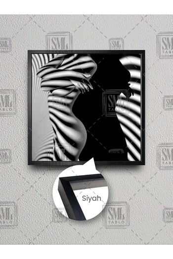 SML TABLO Nude Woman in the Shadow of the Window Aesthetic Nude Decor Framed Square Canvas Painting