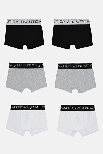 Nautica Kids Boy 6 Pack Brand Logo Trunks, Multicolor
