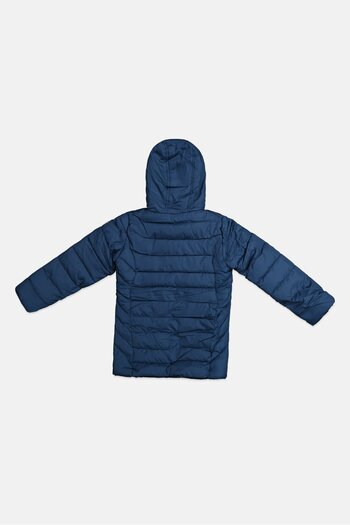 Kensie Girl Kids Girl Mid Length Quilted Jacket, Denim Blue