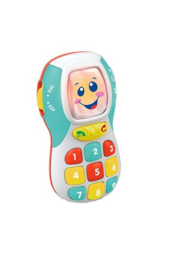 Happy Kids Little Learners My First Mobile Phone, Bilingual Toy, Numbers, Music, Lights, 12 Months+, Multicolor