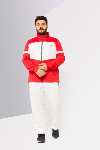 Scuderia Ferrari Men Sportswear Fit Brand Logo Training Jacket, Red/White