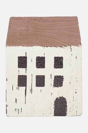 Muy Mucho 1 Piece Wooden Home Decoration 5,5 x 3 7,5 cm, White