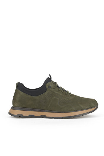 Ziya , Men's Genuine Leather Sneaker 1531037Z24112 Khaki