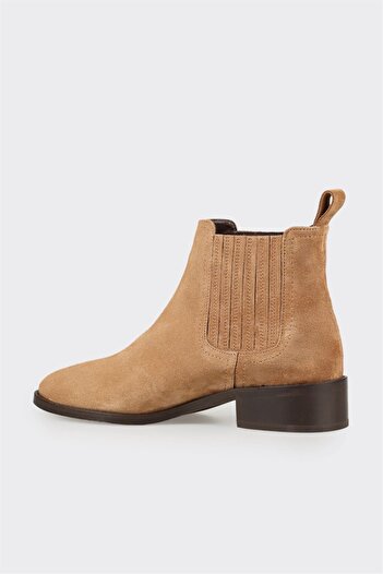 Elle Shoes Naturel Deri Kadın Klasik Bot