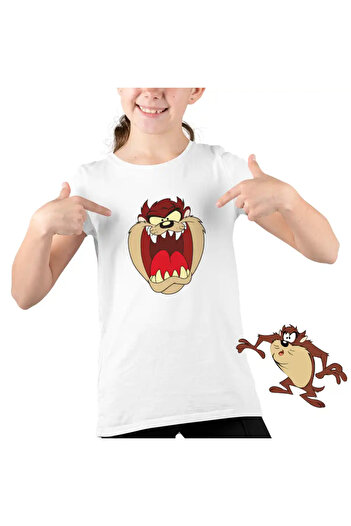 OEM Kids Girls Tasmanian Devil Cartoon T-Shirt