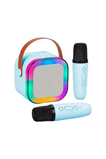 Virtual Trend Virtual Trend® Portable Speaker, 2 Wireless Microphones - Karaoke, blue color, Bluetooth