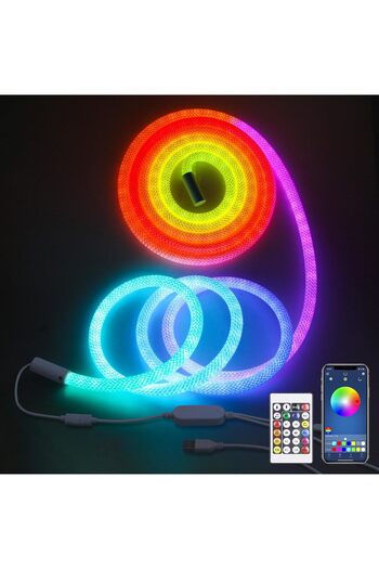 Generic 360° Round LED Neon Strip Light (5M) | RGB, Flexible, DC 5V, Indoor/Outdoor Decor