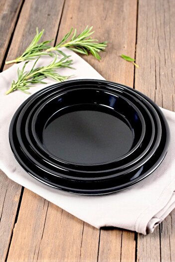 İnci Emaye 30-34-38-42 No Enamel Baking Tray Round Tray ~30 Cm~34 Cm~38 Cm~41Cm