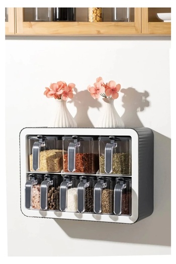 SokShop TAPIX organizer set, for cupboard and food and spice storage, 9 pcs,