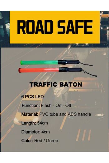 ROAD SAFE TRAFFIC BATON LIGT GREEN COLOUR