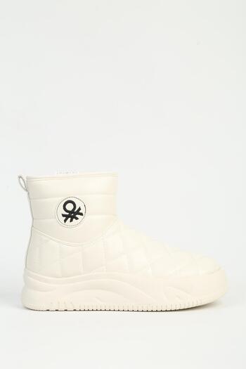 Benetton White Women's Boots Imported Bni-12048