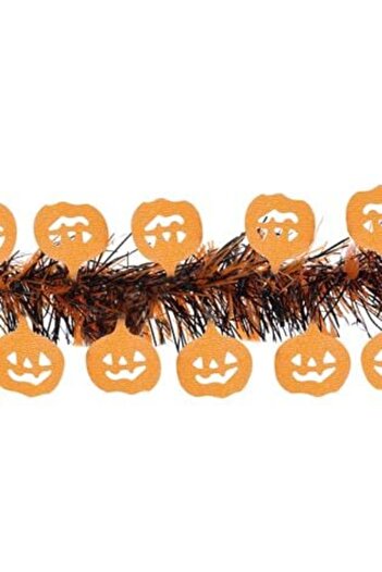 SHOPIENS Decorative Halloween Tinsel Garland Pumpkins 2m