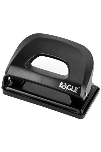 Choice 2 black Eagle 2 Holes Paper Puncher，12-Sheet Capacity，With Residue Container，Adjustable Paper Guides