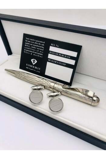 FANDER BLUE Pen and Cufflink Set
