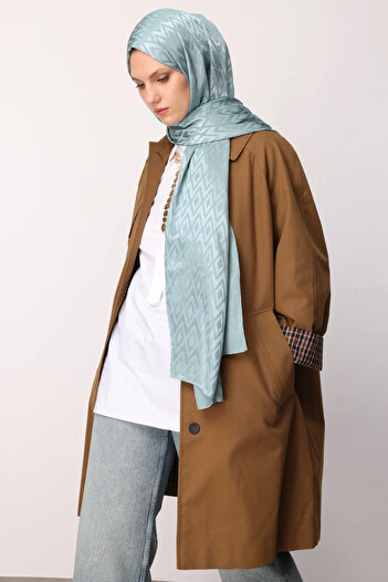 Mooncorn Tile Pattern Shiny Jacquard Shawl