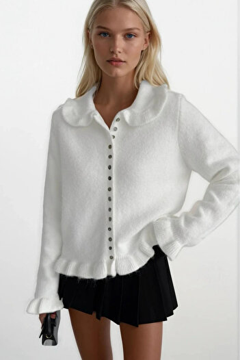 Secret Passion Lingerie New Season Skirt and Ruffled Collar Women's Knitwear Cardigan 52121024