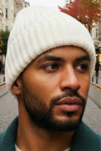 Trenderrs Men's Soft Textured Thick Ribbed Soft Wool Beret
