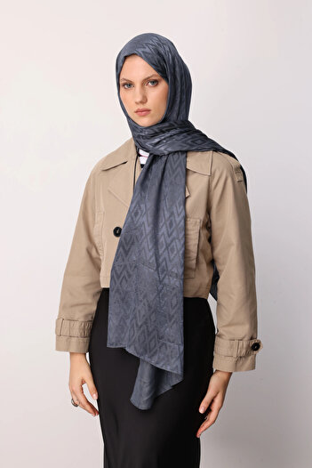 Mooncorn Tile Pattern Shiny Jacquard Shawl