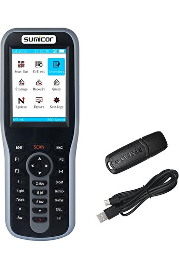 Generic Sumicor Barcode Scanner 1D & 2D QR Code PDF417 Reader, Wireless 2.4 GHz Handheld Cordless Rechargeab