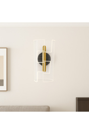 RFAN LED Wall Lamp, Model R9126/240, 3 Light Types, 10W, Black/Gold