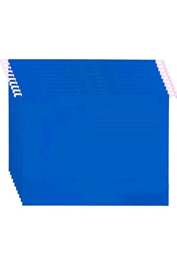 MARKQ Hanging File Folders Pack of 10 Blue Suspension Files for Filing Cabinet School Office Use