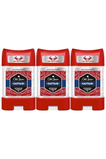Old Spice Set 3 x Antiperspirant Stick Gel 70ml Men Captain