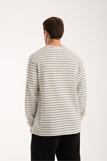 Store Cotton Men's Oversize Knitwear Sweatshirt |   Long Sleeve, Crew Neck, Casual Comfortable Model